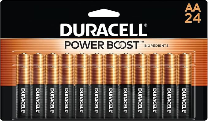 Duracell Coppertop AA Batteries with Power Boost Ingredients, 24 Count Pack Double A Battery with... | Amazon (US)