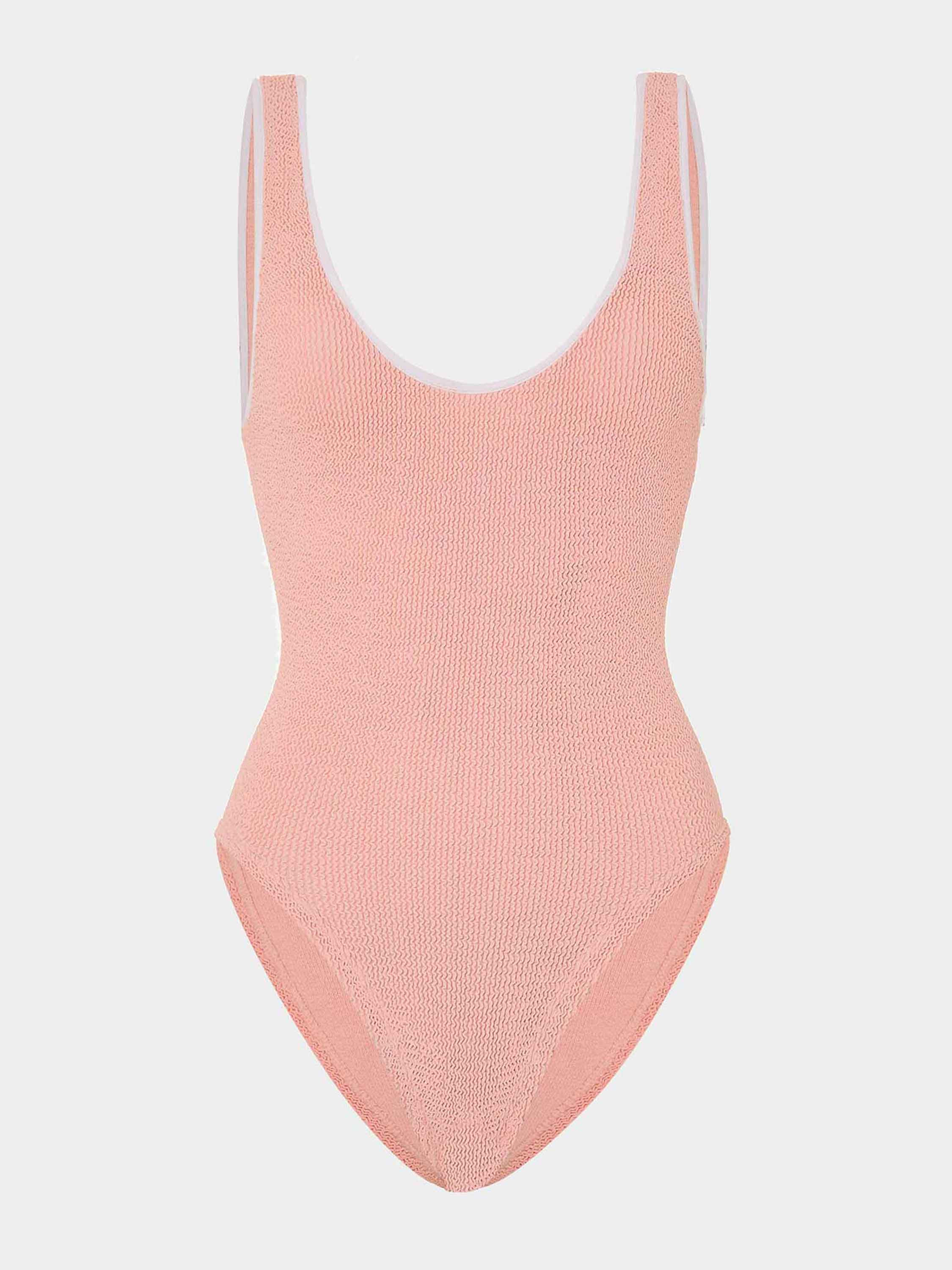 Faye Swim - Peach/White | HUNZA G