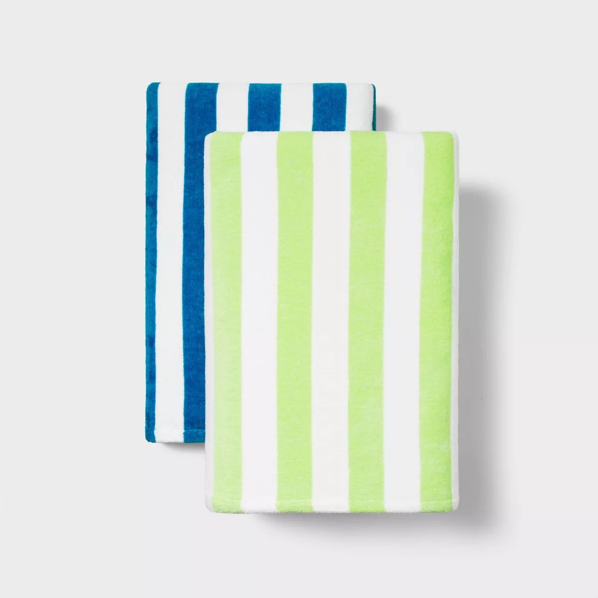 2pk Striped Beach Towels Blue/Green - Sun Squad™ | Target