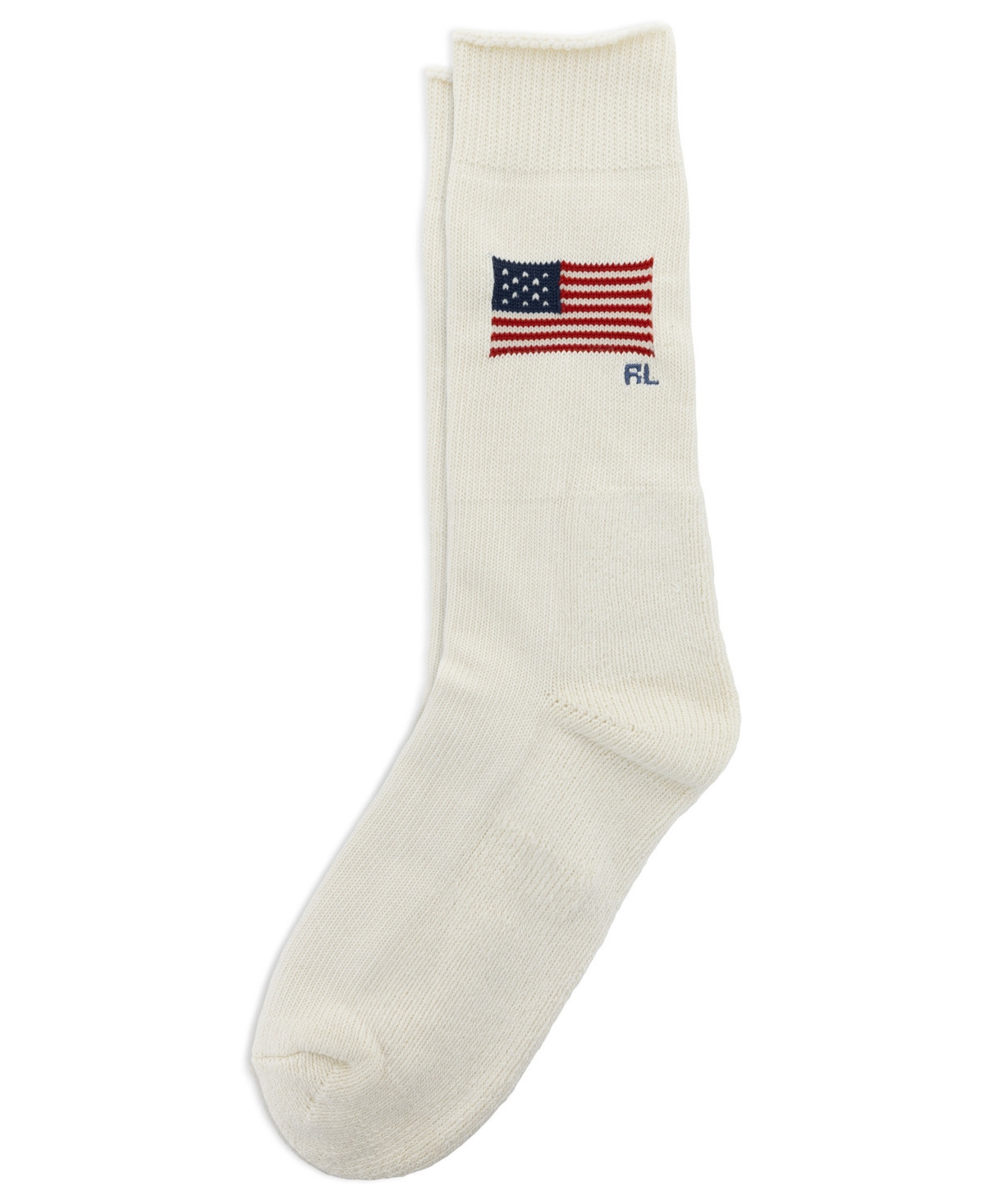 Polo Ralph Lauren Men's bold knit American Flag Sock - Cream | Macy's