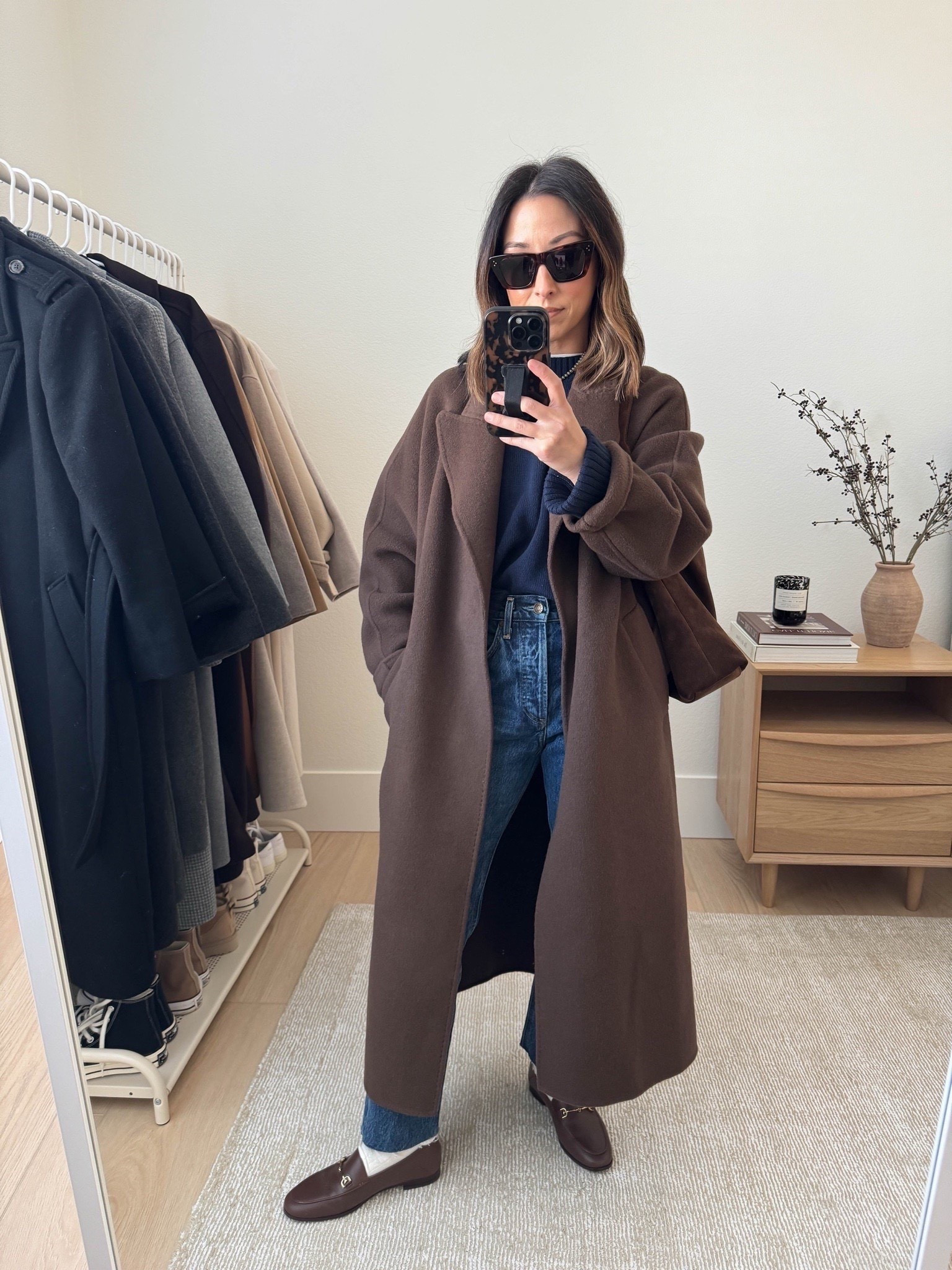 Winter can get a bit depressing when it comes to getting dressed. That's why I put together a winter outfit formula. It saves mental energy, it guarantees polish, it prevents overbuying, and builds consistency. 

Winter outfit formula: 

1. Coat
2. Sweater/Sweatshirt
3. Jeans/Sweats/Lounge/Pants
4. Color Coordinate shoes and bags

Outfit Details
Gentle Herd coat xs (old)
Everlane cotton sweater xs
AGOLDE parker jeans 25, cut hems (old)
Sam Edelman loafers 5
Liffner Hobo Pillow bag
Celine sunglasses
Dorsey James necklace 15"

Petite style, winter style, winter outfits 

#LTKPetite #LTKSeasonal