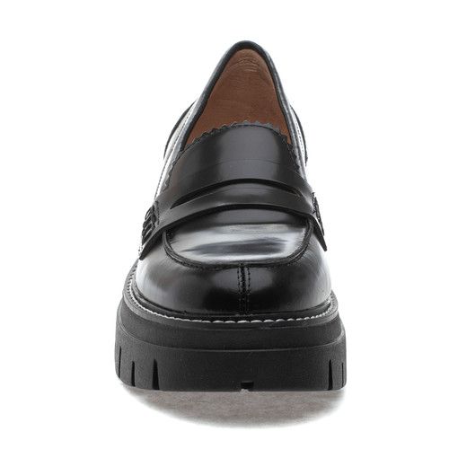 TYLER Black Leather | J/SLIDES Footwear