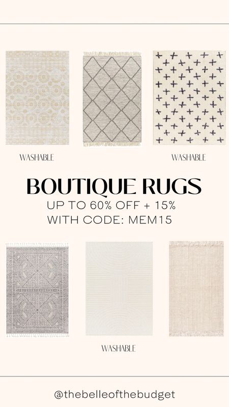 Boutique rugs sale! 