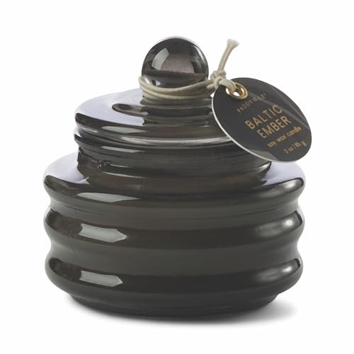 Paddywax Scented Candles Beam Glass Jar Candle with Lid Luxury Artisan, 3-Ounce, Black - Baltic Ember | Amazon (US)