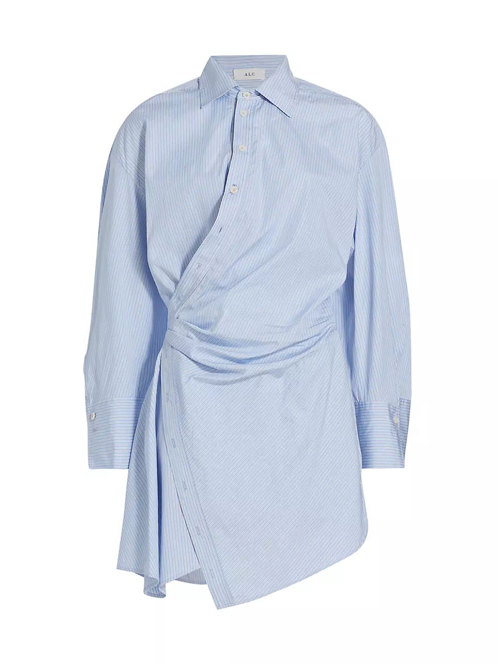Rachel Pinstripe Wrap Minidress | Saks Fifth Avenue