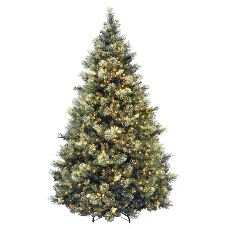 National Tree Company Carolina Pine 7.5 Foot Artificial Holiday Prelit Christmas Tree w/750 Clear... | Target