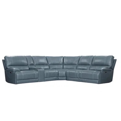 Adlan 127" Wide Leather Match Symmetrical Modular Corner Sectional | Wayfair North America