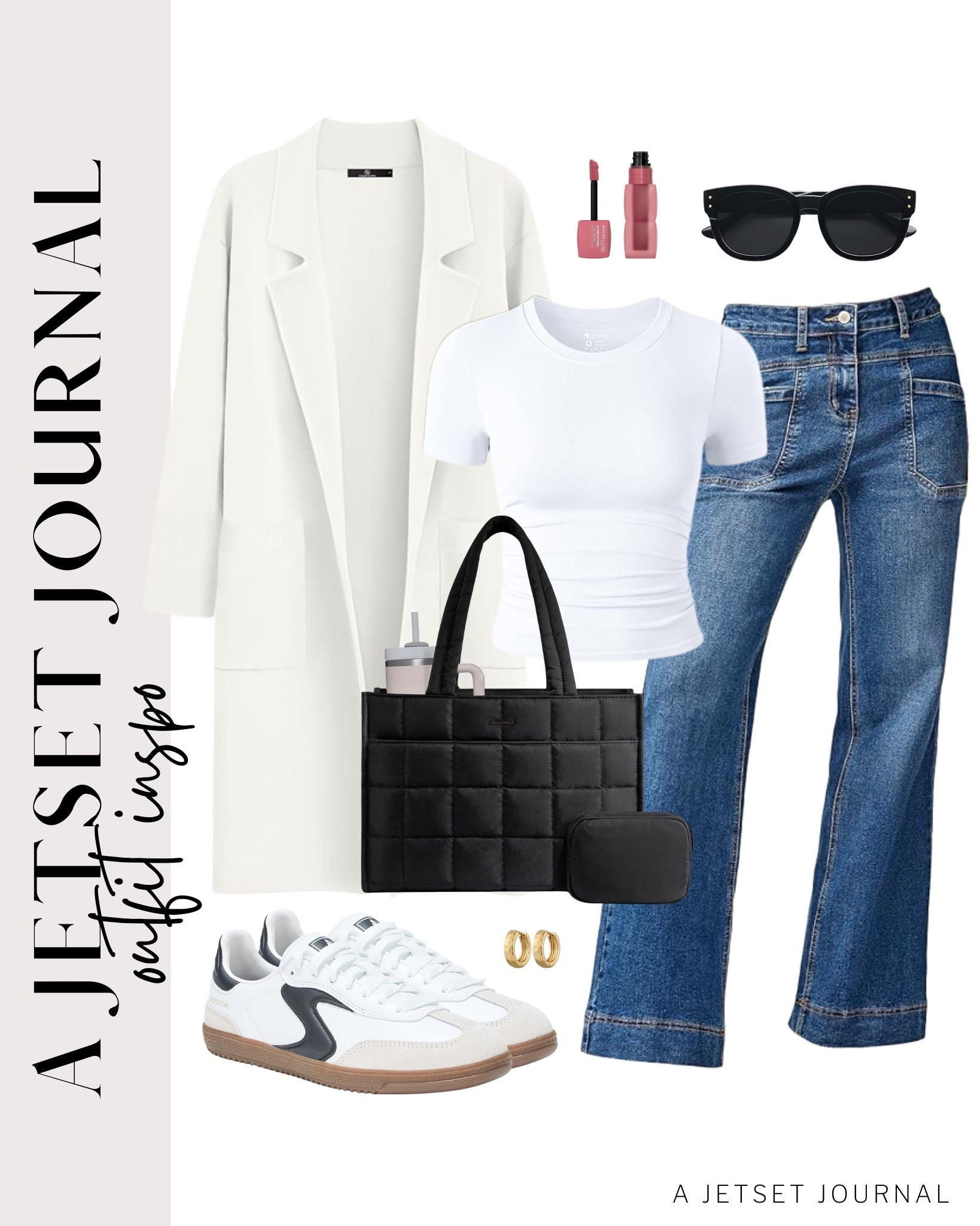 Simple everyday outfits with a cozy cardigan, classic jeans, and comfy sneakers.
wide leg high waisted jeans, skechers sneakers, puffer tote bag, maybelline teddy tint, amazon fashion, fall style, trendy look, viral fashion, fall outfit, gold earrings, affordable style, amazon favorite, top picks, best seller, airport outfit

#LTKU #LTKSeasonal #LTKStyleTip