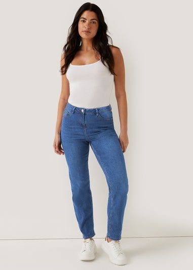 Grace Mid Wash Straight Fit Jeans | Matalan (UK)