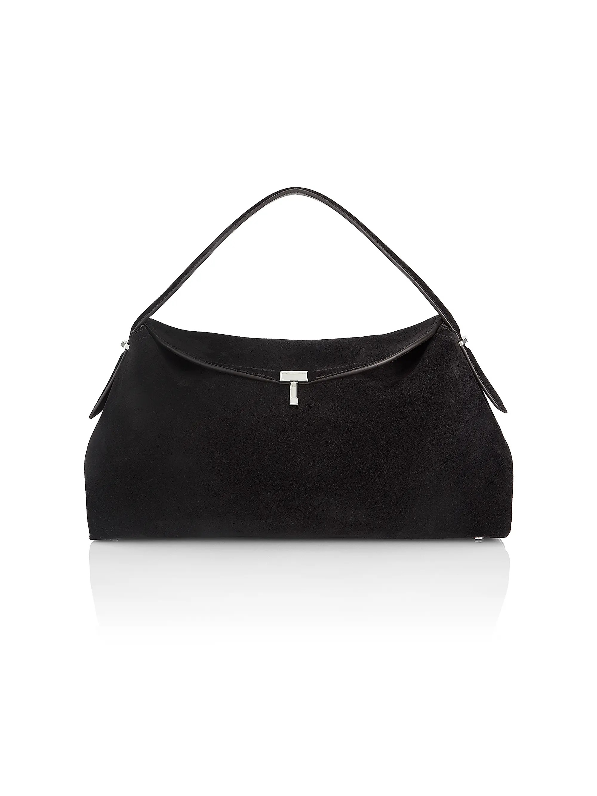 Suede T-LockTop-Handle Bag | Saks Fifth Avenue