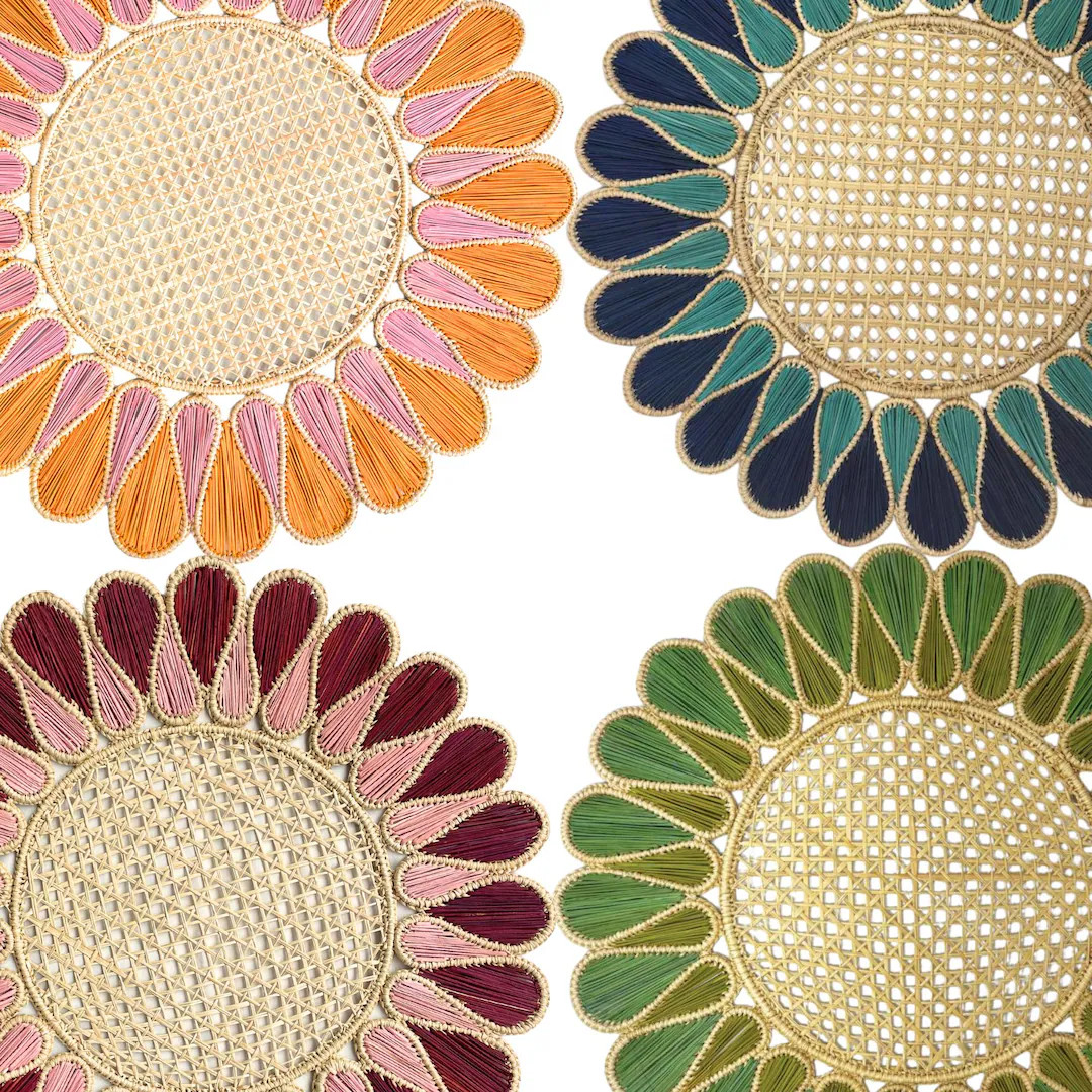 Handwoven Iraca Palm Placemats: Boho Chic Table Decor - Etsy | Etsy (US)