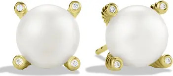 Pearl Earrings with Diamonds in Gold | Nordstrom