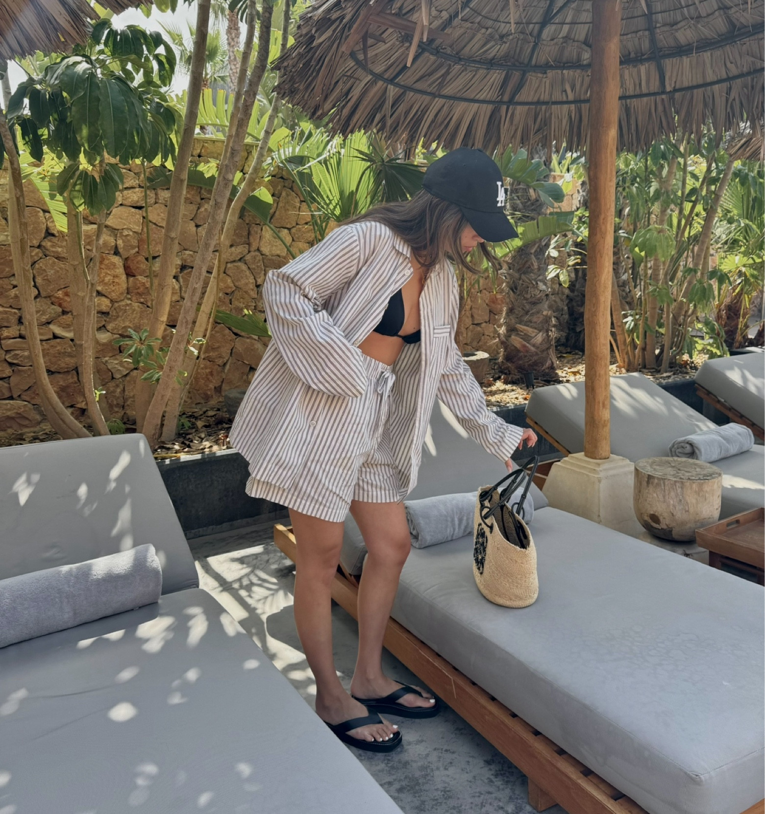 Poolside outfit ✨ stripe set is from TEKLA but have linked alternatives! #LTKholiday 

#LTKsummer