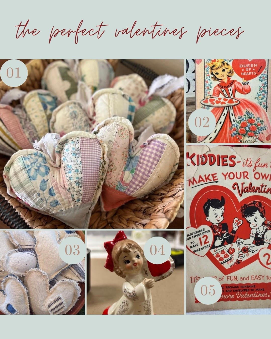 Loving all these valentines pieces!! Something about vintage and handmade 😍


#valentines #valentinesdecor #valentinesdecorations 

#LTKSeasonal #LTKselfcare #LTKHome