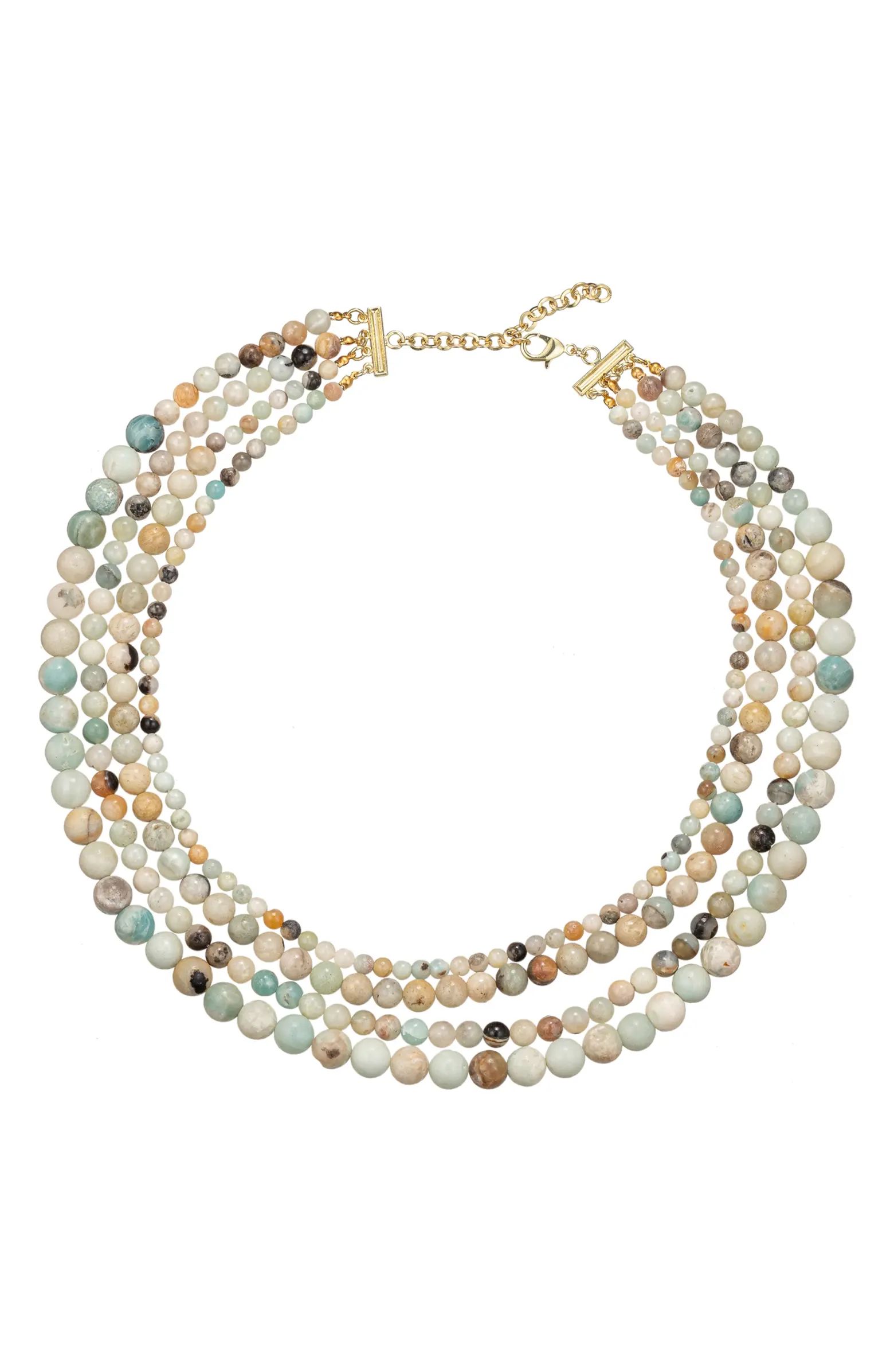 Stone Beaded Layered Necklace | Nordstrom Rack