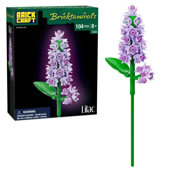 Brickcraft Lilac Building Kit (104-Piece Set), Bricktanicals Collection, Elegant Floral Display, ... | Walmart (US)