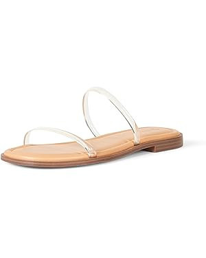 The Drop Women's Paris Square-Toe Two-Strap Flat Sandal | Amazon (US)