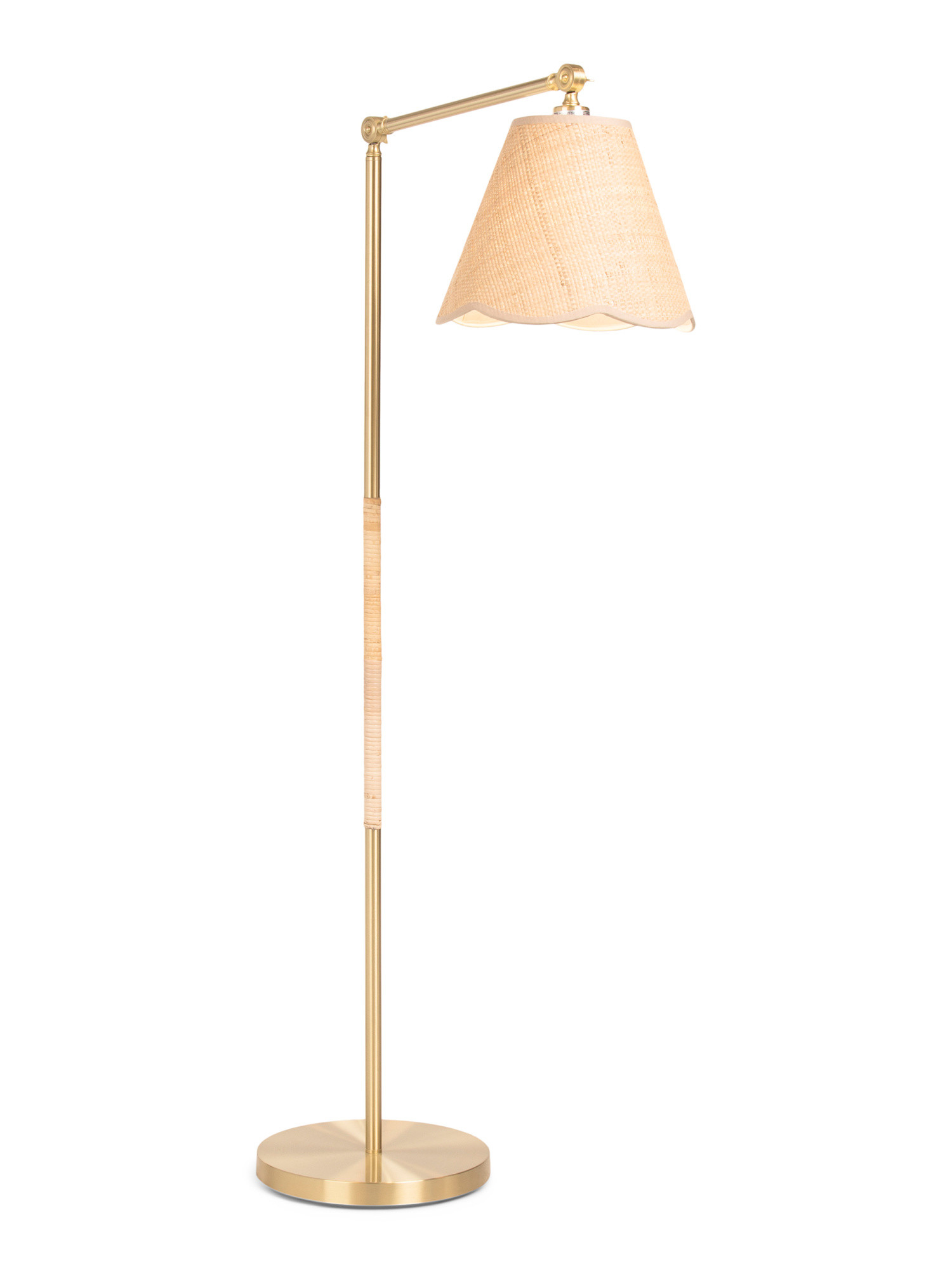 64in Metal Raffia Floor Lamp | TJ Maxx