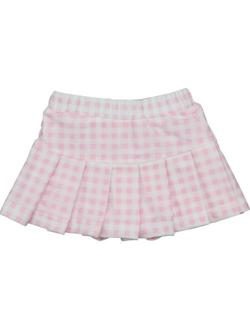 Pink Check Lycra Tennis Skirt | Cecil and Lou