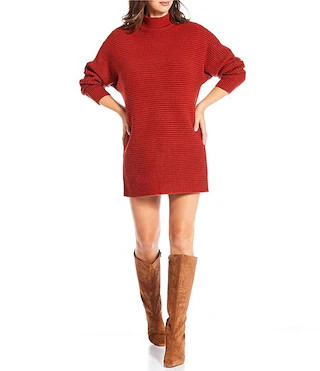 Gianni Bini Michelle Acrylic Turtleneck Long Sleeve Sweater Dress | Dillard's | Dillard's