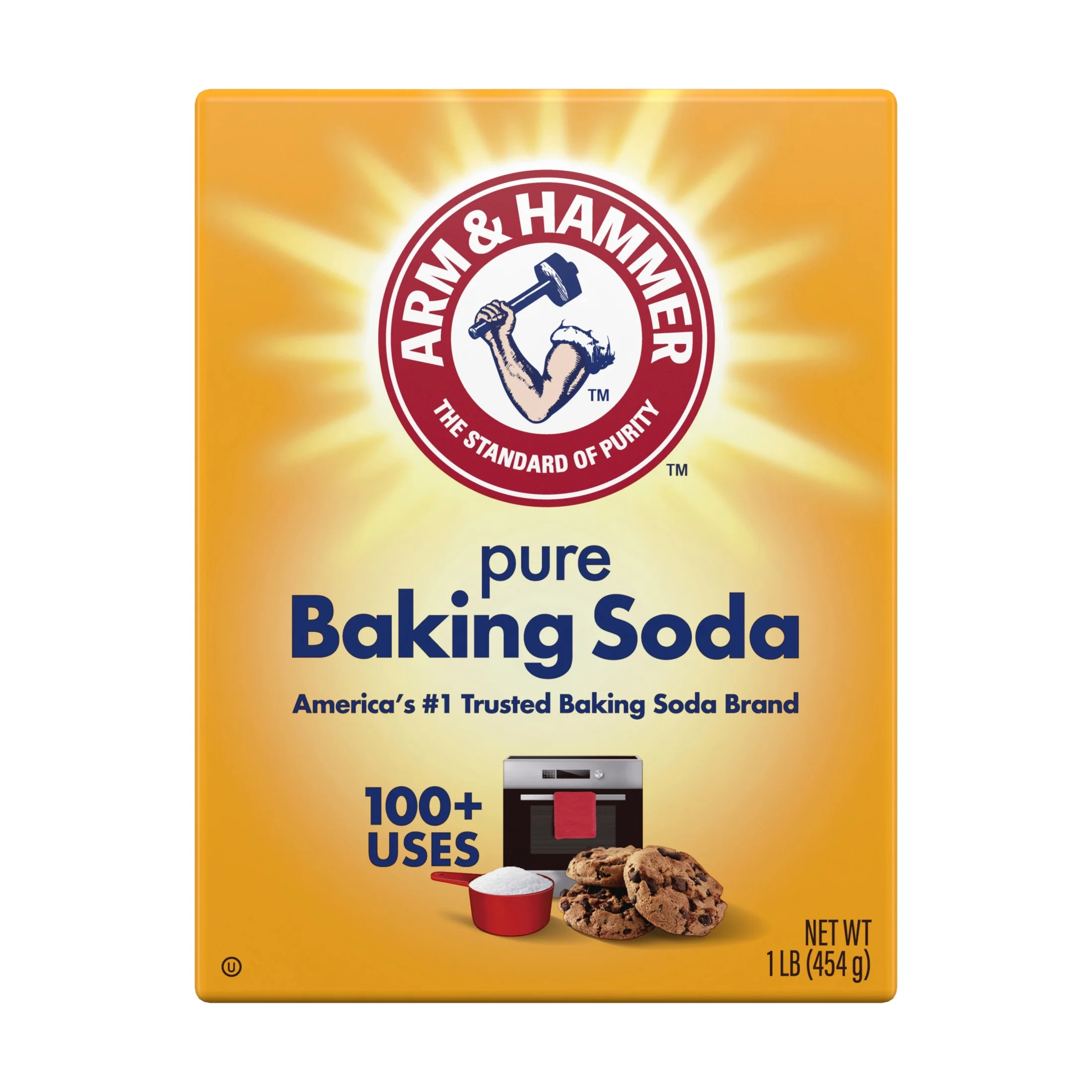 ARM & HAMMER Pure Baking Soda, For Baking, Cleaning & Deodorizing, 1 lb Box | Walmart (US)
