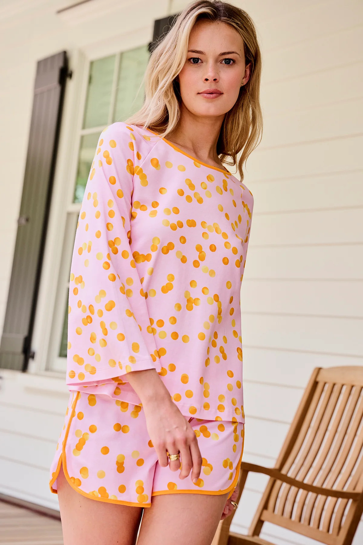 Pima Penny Shorts Set in Pomelo | Lake Pajamas