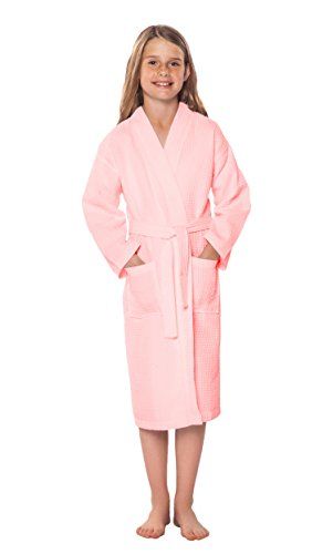 Kids Spa Party, Flower Girl Waffle Kimono Robe (Medium, Blush) | Amazon (US)