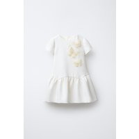 Zara - Tulle Butterfly Dress - Oyster-White - 1½ Years (33,9 Inches) - Kids | Zara US