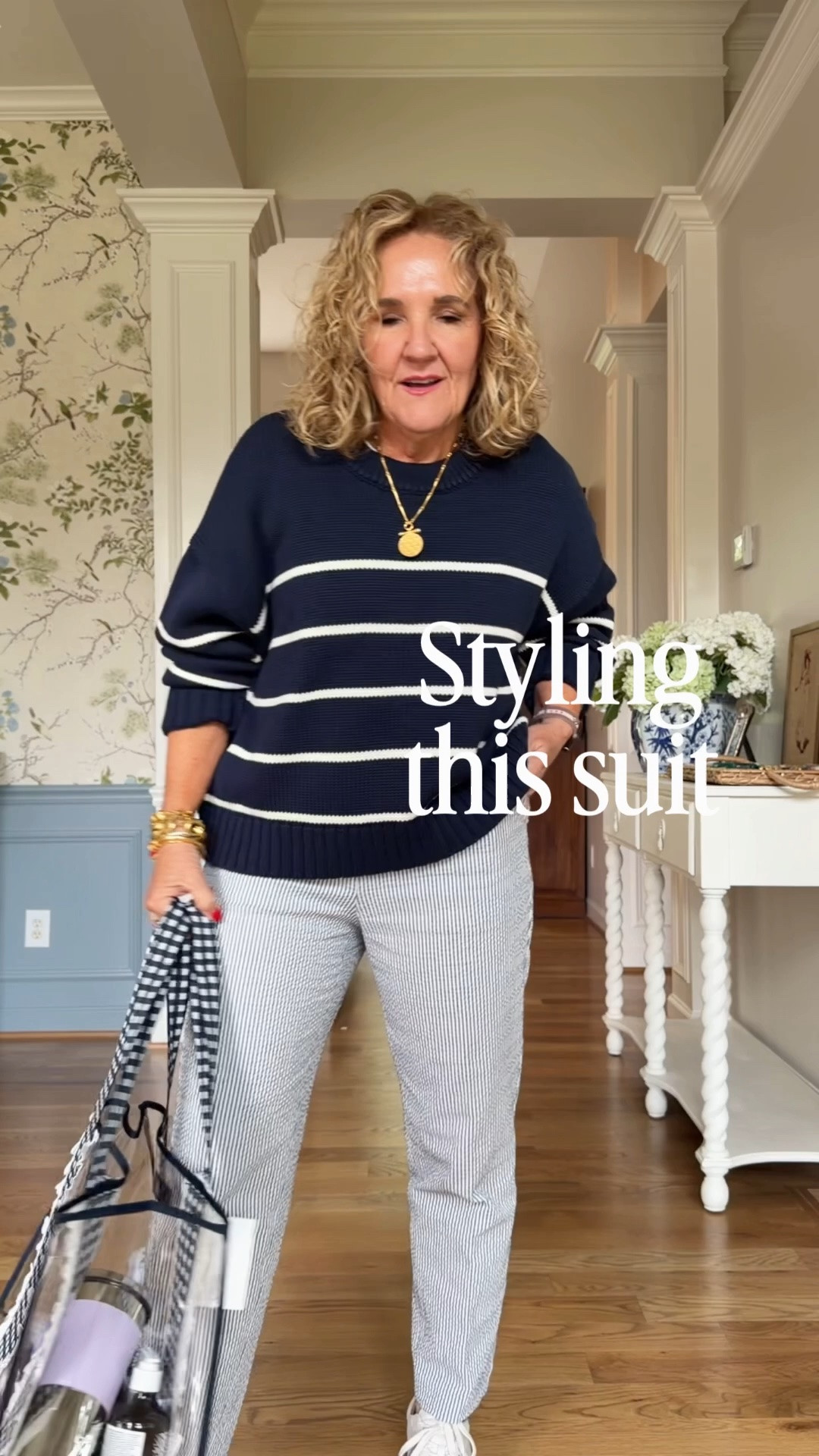 Talbots seersucker suit styled 5 ways

Blazer size 10 petite
Pants size 6 regular
Quince striped sweater I’m wearing a large but get your regular size available in 4 colors
Jelly tote 20% off code NANETTE20
My exact scarf isn’t available but linking some cute oversized scarves
Ecru barrel jeans size 8/29
10% off my raffia tote from Eric Javits with code NANETTE


Work outfit travel outfits Europe vacation outfits

#LTKSaleAlert #LTKOver40 #LTKWorkwear