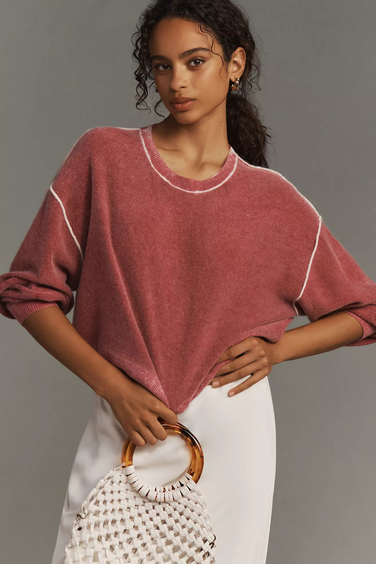 The Alani Cashmere Sweater by Pilcro: Cropped Crew-Neck Edition | Anthropologie (US)