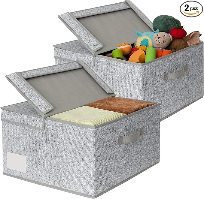 GRANNY SAYS Large Storage Bins with Lids, Fabric Storage Baskets for Clothes, Decorative Storage ... | Amazon (US)