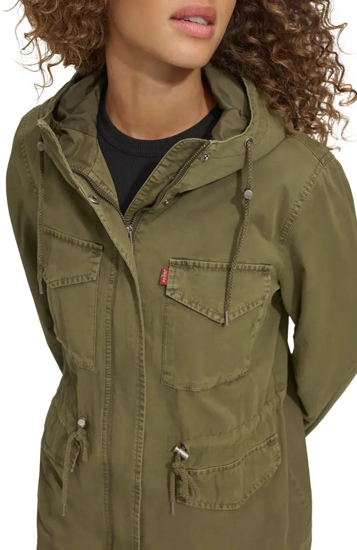 Military Four-Pocket Zip Hooded Jacket | Nordstrom Rack