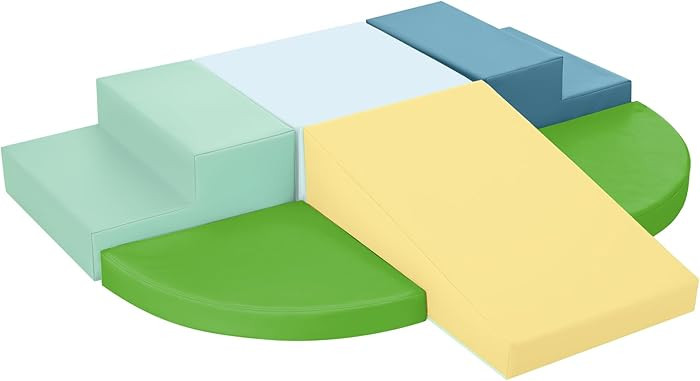 6-Piece Soft PU Leather Toddlers Climbing Toys, Baby Foam Climbing Blocks for Toddlers 3, Foam Pl... | Amazon (US)