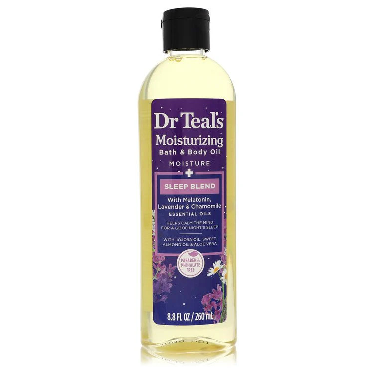 Dr Teal's Moisturizing Bath & Body Oil Sleep Blend by Dr Teal's Bath & Body Oil with Melatonin, Lavender & Chamomile 8.8 oz for Women | Shop Simon