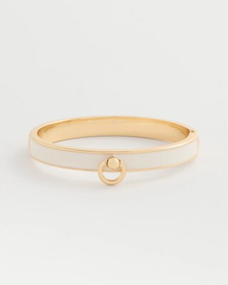 Women's White Hinge Cuff Bangle Bracelet | Chico's | Chico's