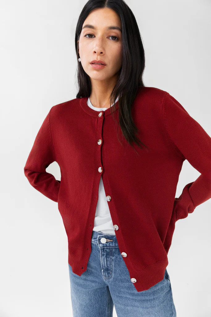 CLASSIC BUTTONED CARDIGAN | OAK + FORT