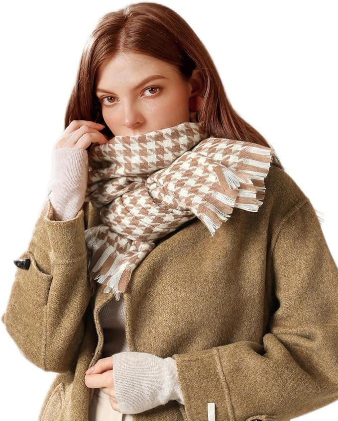 PCIQUTE Tartan Plaid Scarves for Women Winter,Long Scarves for Women with Fringe,Super Soft Scarf... | Amazon (US)