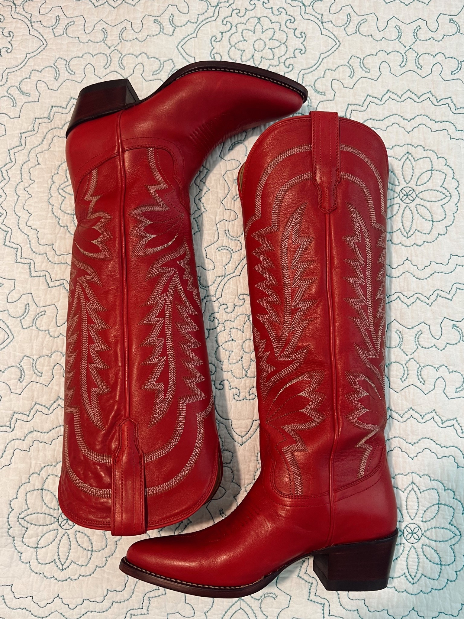 Red Tecovas 
The Abbey!

Cowboys boots, red boots, Tecovas, knee high boots 

#LTKWorkwear #LTKSummerEdit #LTKStyleTip