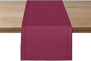 Ruvanti Linen Table Runner 108 Inches, Classic Hemstitch, Washable, Reusable, Non-Slipping, Stain... | Amazon (US)