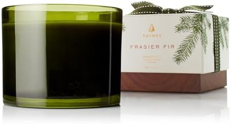 Thymes Frasier Fir Scented Candles for Home Decor – Green Heritage Holiday Candle – Notes of ... | Amazon (US)