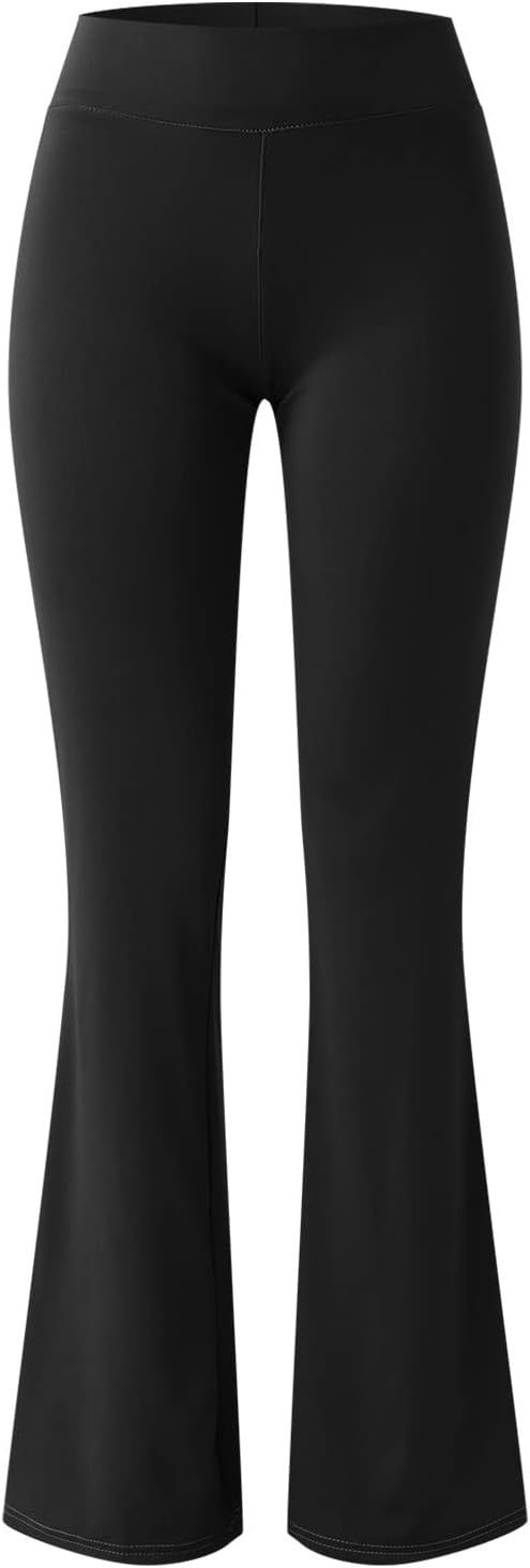 Bootcut Yoga Pants Women's High Waist Slim Flared Trousers Cutout Solid Soft Casual Sports Leggin... | Amazon (US)
