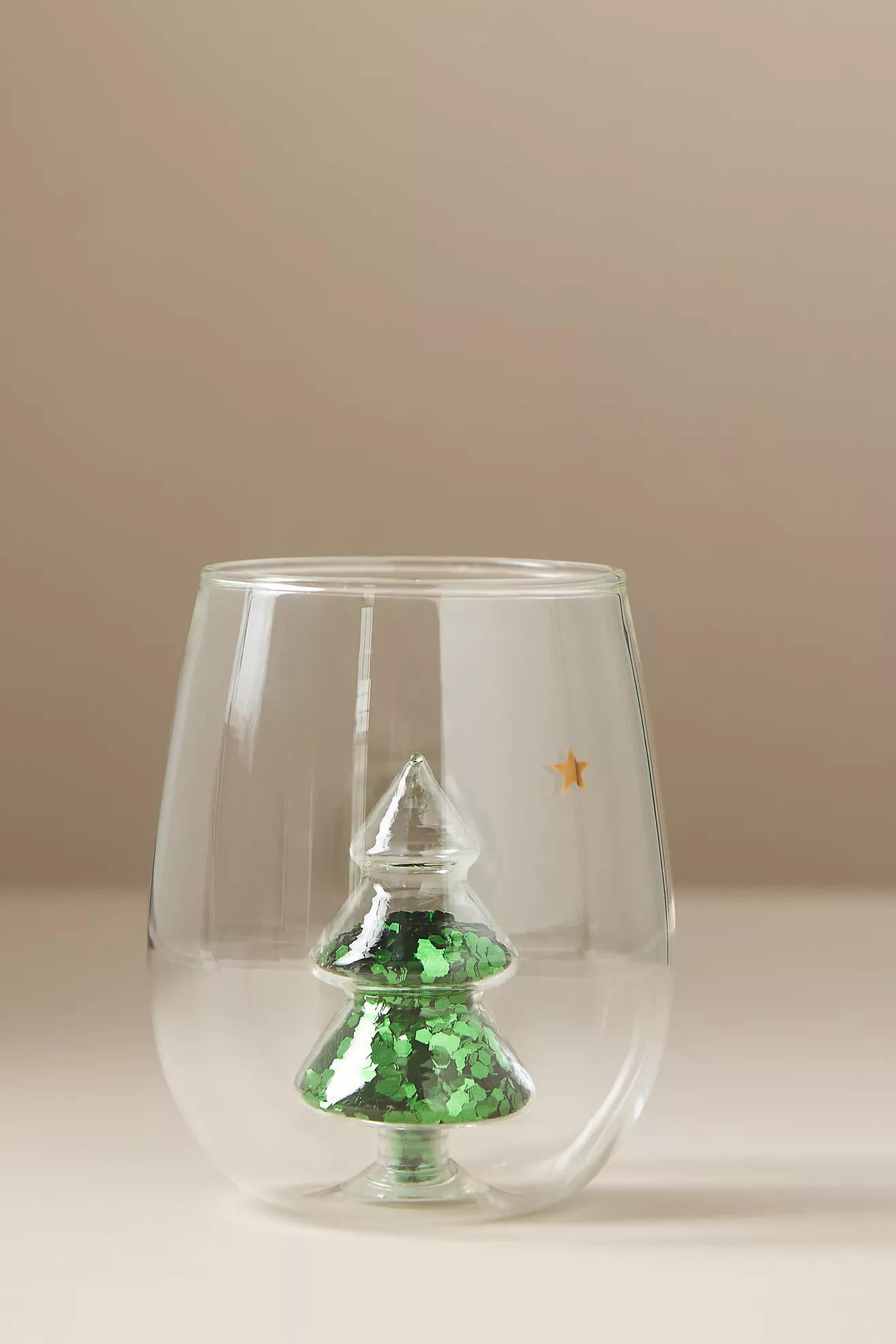 Yuletide Stemless Wine Glass | Anthropologie (US)