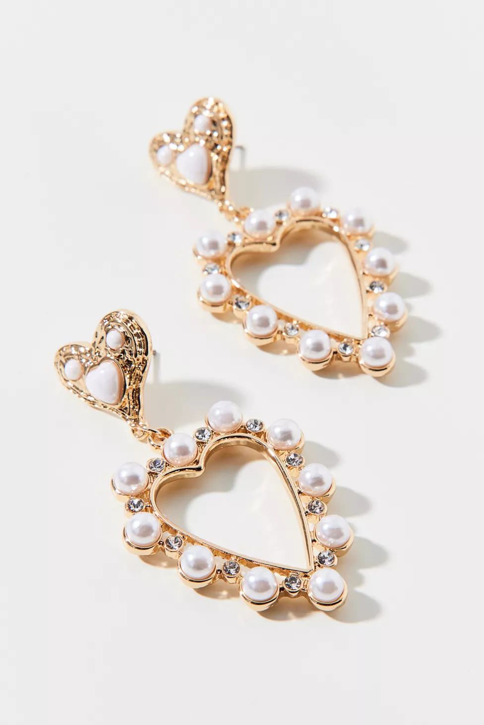 Pearl Heart Drop Earring | Urban Outfitters (US and RoW)