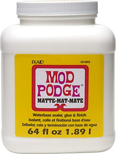 Mod Podge Matte Sealer, Glue & Finish: All-in-One Craft Solution- Quick Dry, Easy Clean, for Wood, Paper, Fabric & More. Non-Toxic - Craft with Confidence, Made in USA, 64 oz., Pack of 1 | Amazon (US)