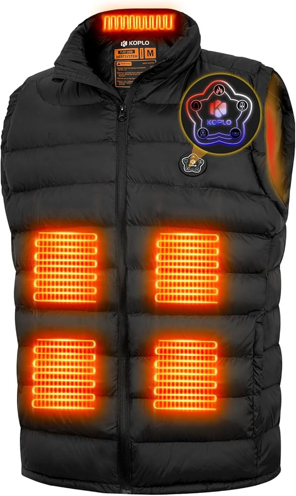KOPLO Heated Vest for Men, Lightweight Rechargeable Electric Heating Vest with 14400mAh Battery P... | Amazon (US)