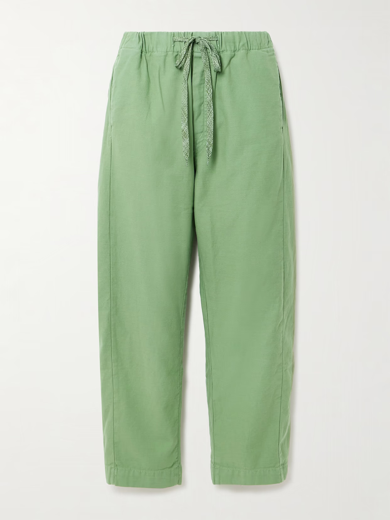 Mother - The Drawn Half-pipe Cotton-canvas Barrel-leg Pants - Green - 23 | NET-A-PORTER APAC