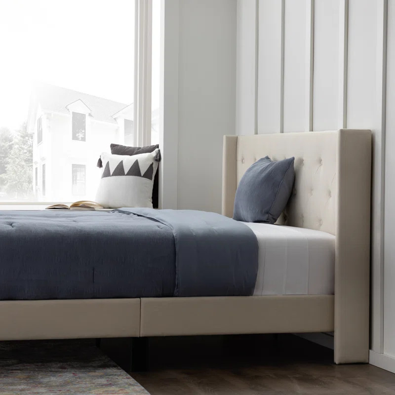 Petersen Tufted Upholstered Low Profile Platform Bed | Wayfair North America