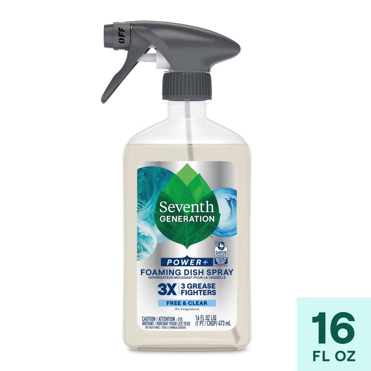 Seventh Generation Free & Clear Power Plus Foaming Dish Spray Soap - 16 fl oz | Target