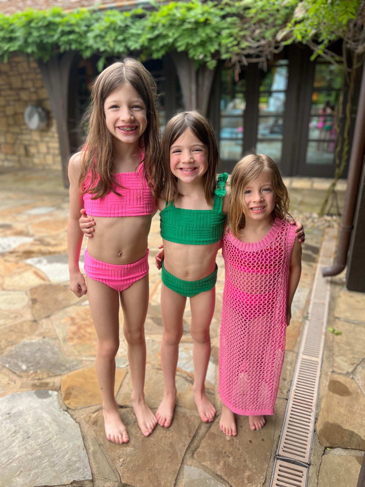 Sneaking in a pool day before all the rain. 

My new favorite bathing suits for the girls! I’m kicking myself I didn’t buy last year 😜 

#LTKFamily #LTKKids #LTKSwim