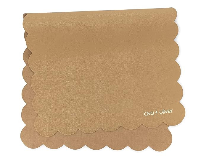 Ava + Oliver Vegan Leather Baby Changing Mat - Multipurpose Portable Wipeable Diaper Pad - Foldab... | Amazon (US)